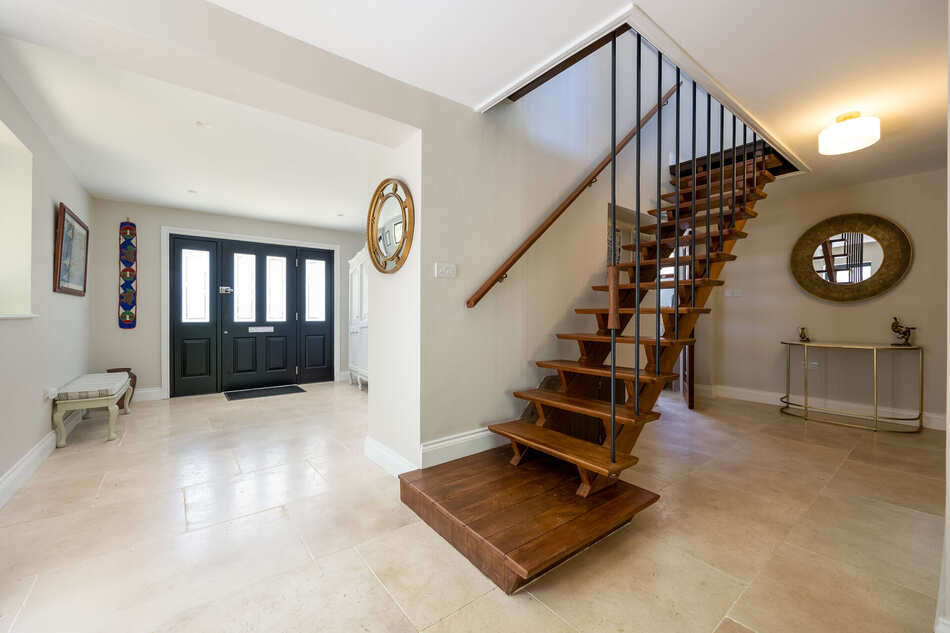 Blenheim Drive, entrance hall and staircase